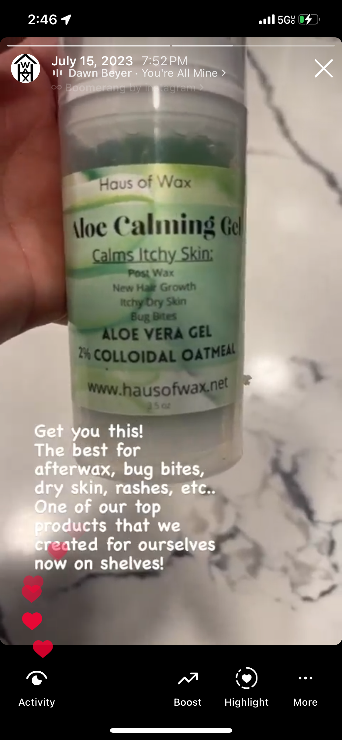 Calming Aloe Gel